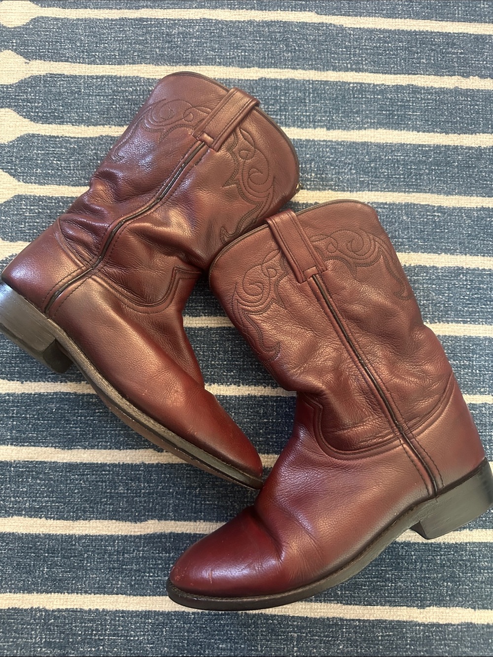 Vintage BM Ben Miller brand cowboy roper style boots